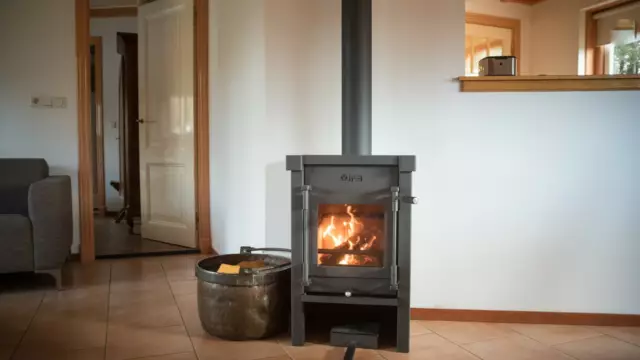 Houtkachel in vakantiehuis