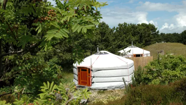 Yurts in de duinen bij Den Hoorn VVV Texel