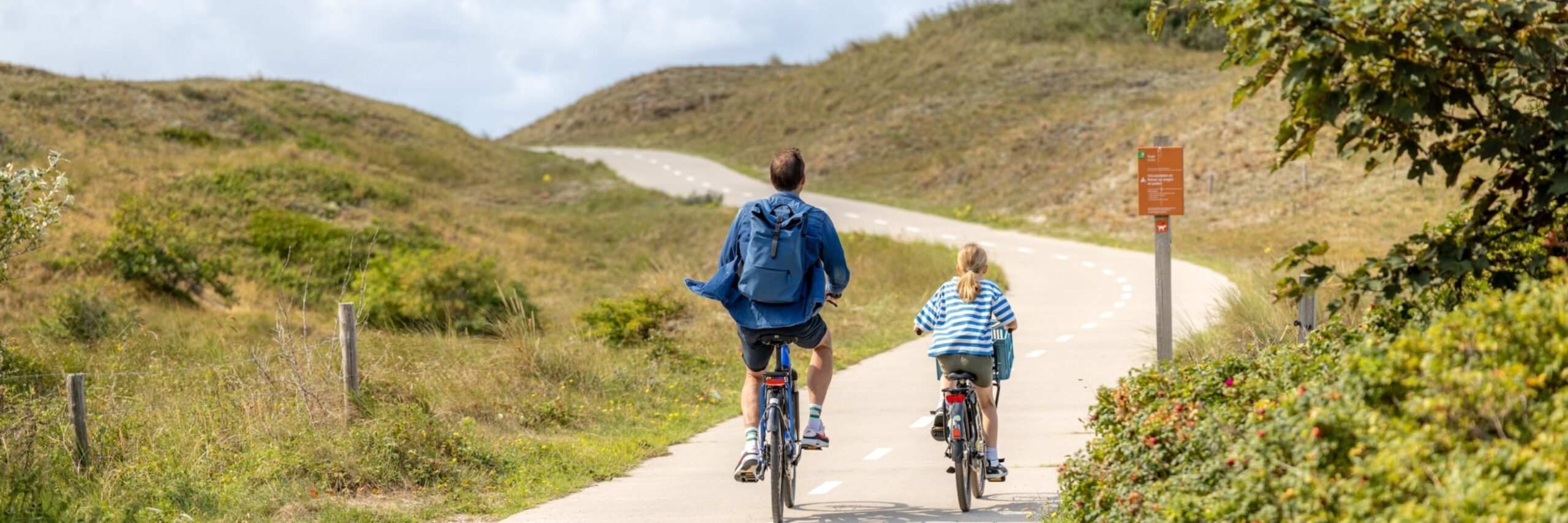 Familie Versteege fietst