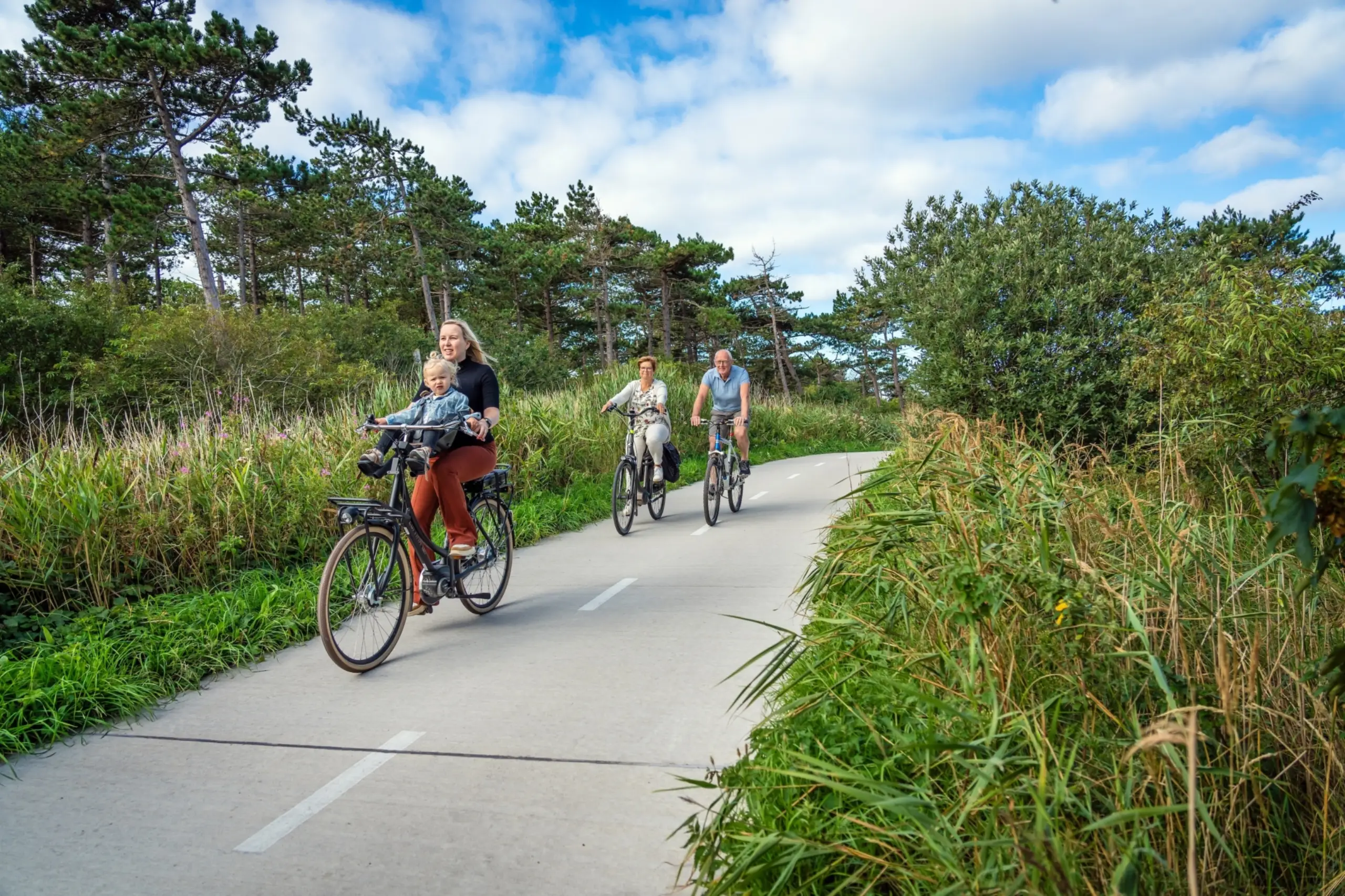 Fietsen in het bos