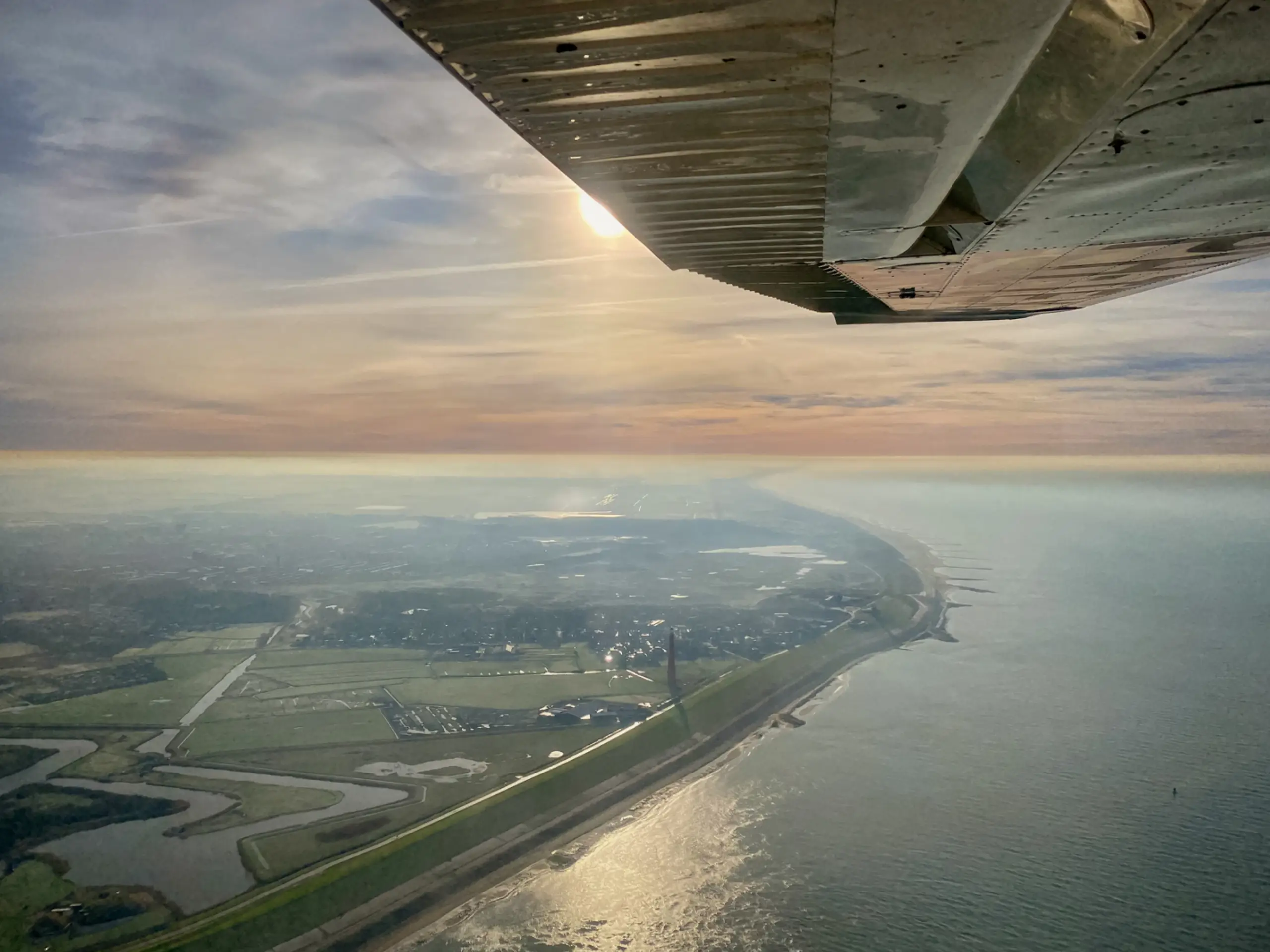 Den Helder vanuit het vliegtuig