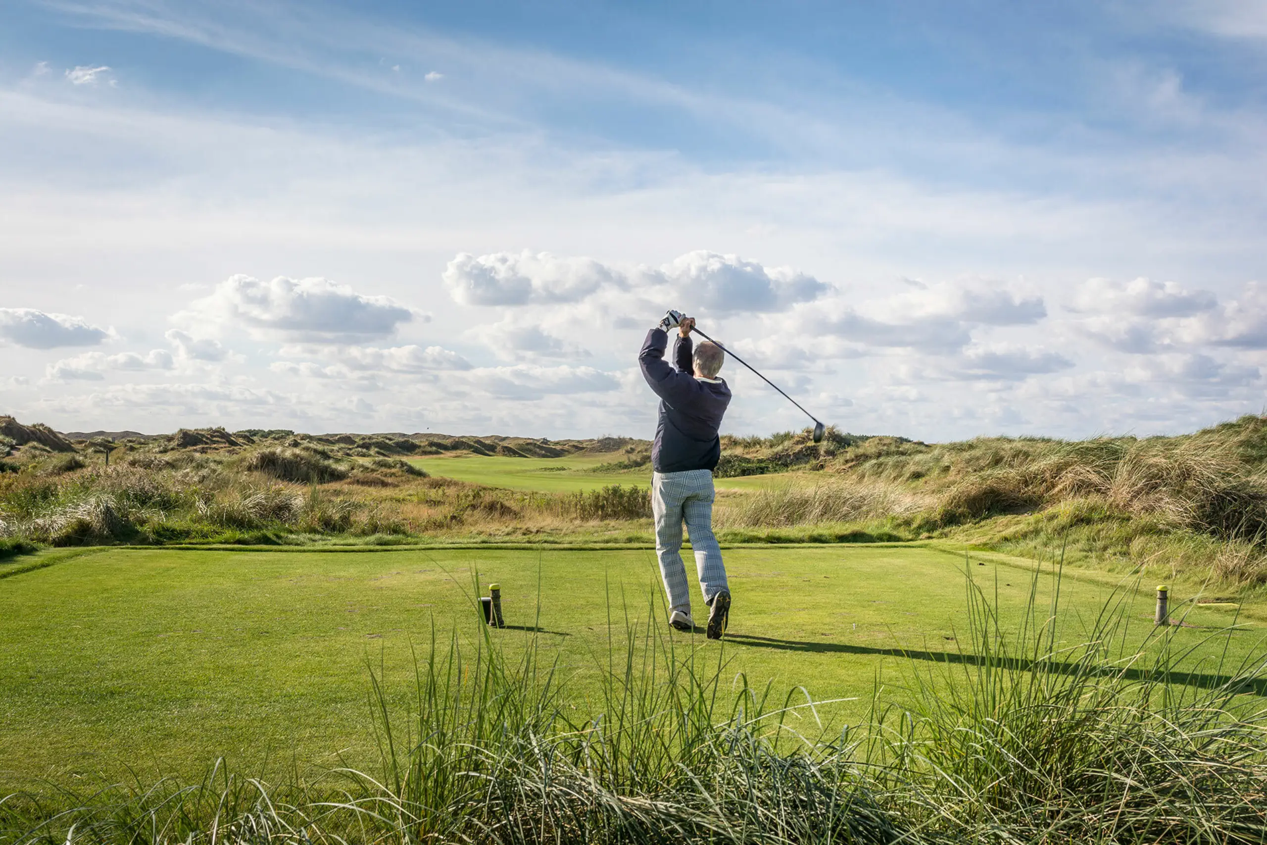 Golfer op Golfbaan De Texelse