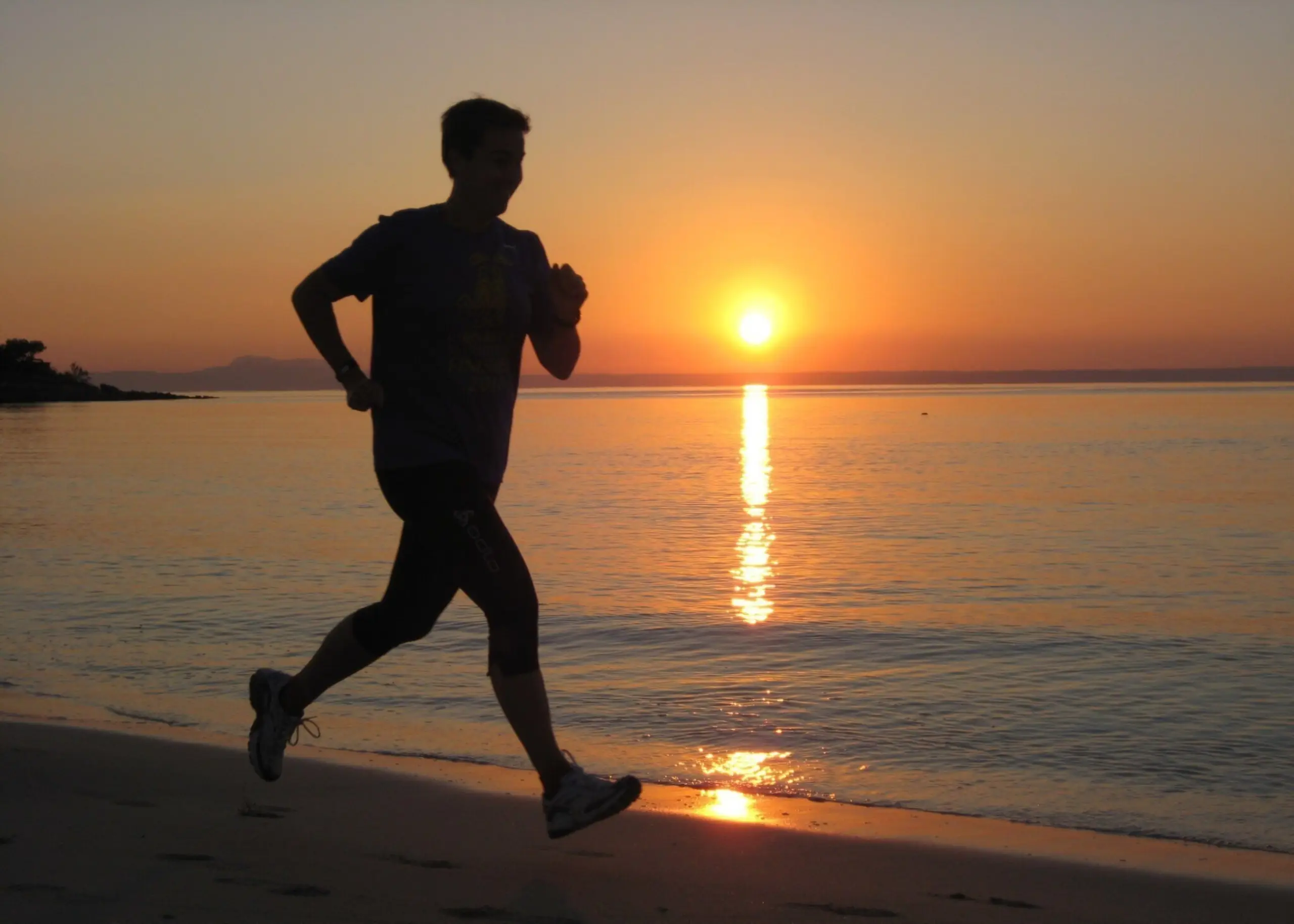 Hardlopen op het strand
