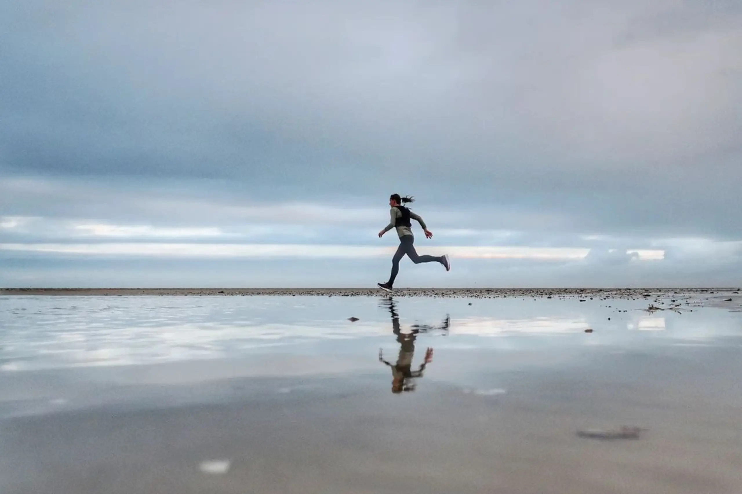 Hardlopen op het strand
