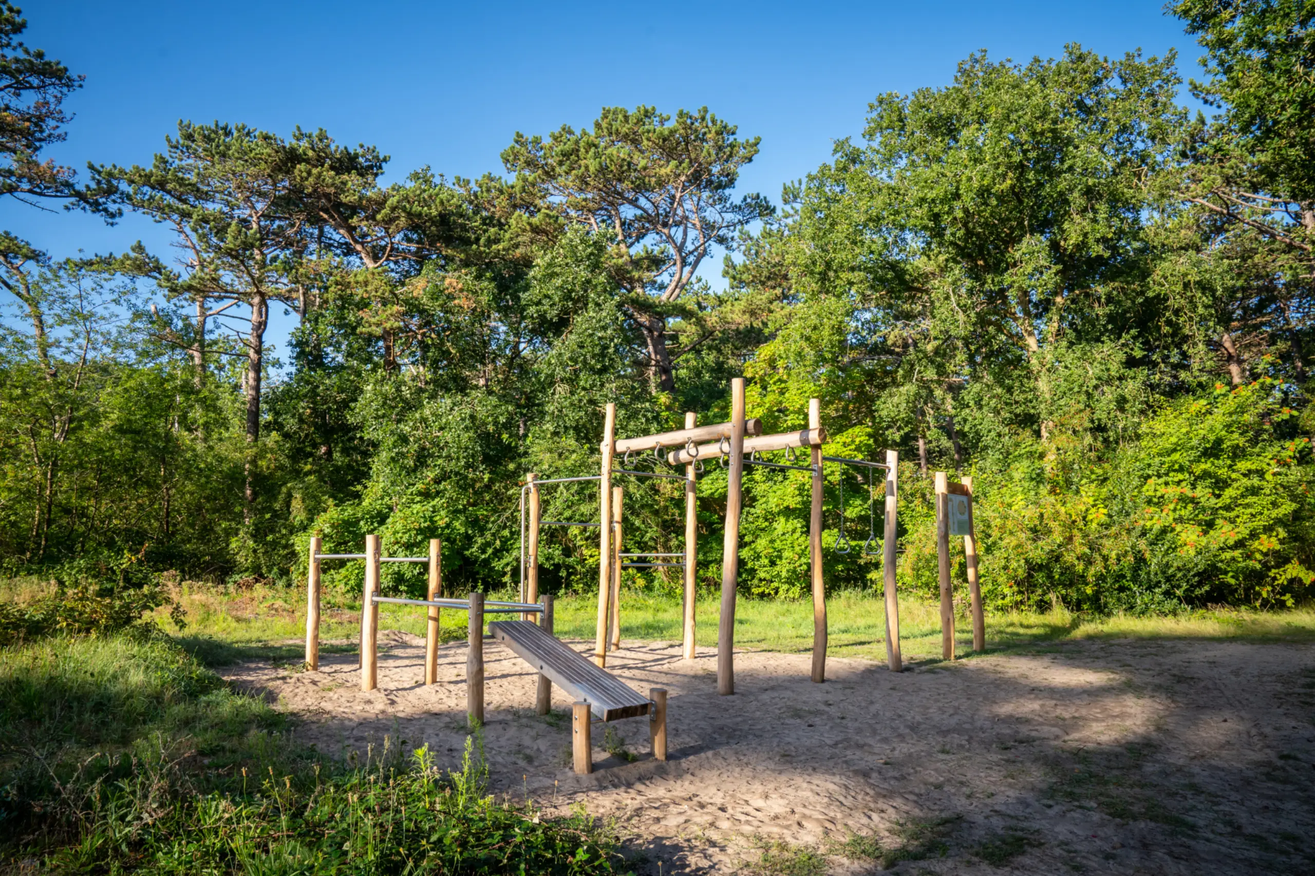 Onderdeel trimparcours in De Dennen