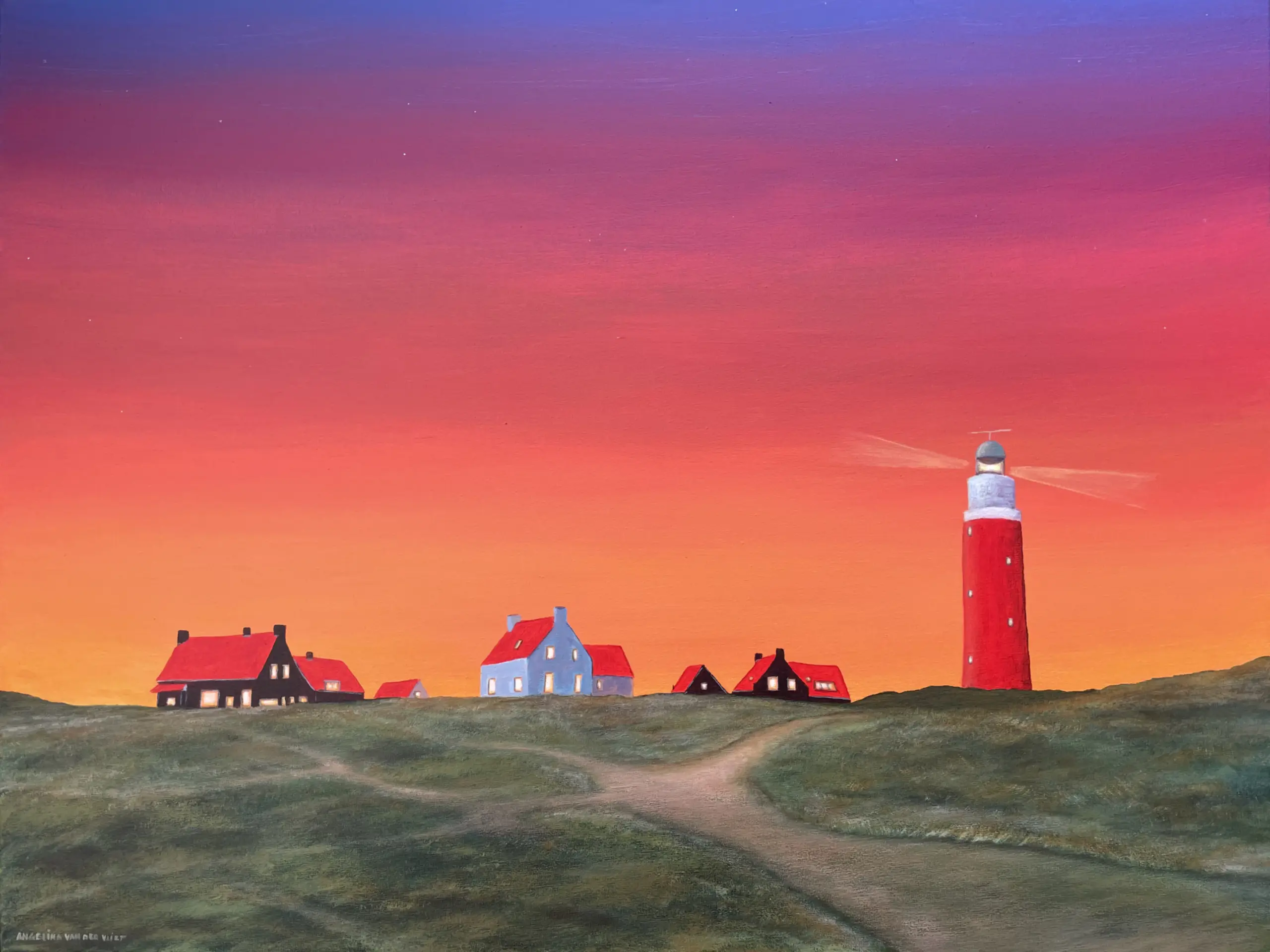 Texel schilderij van Angelina van de Vliet
