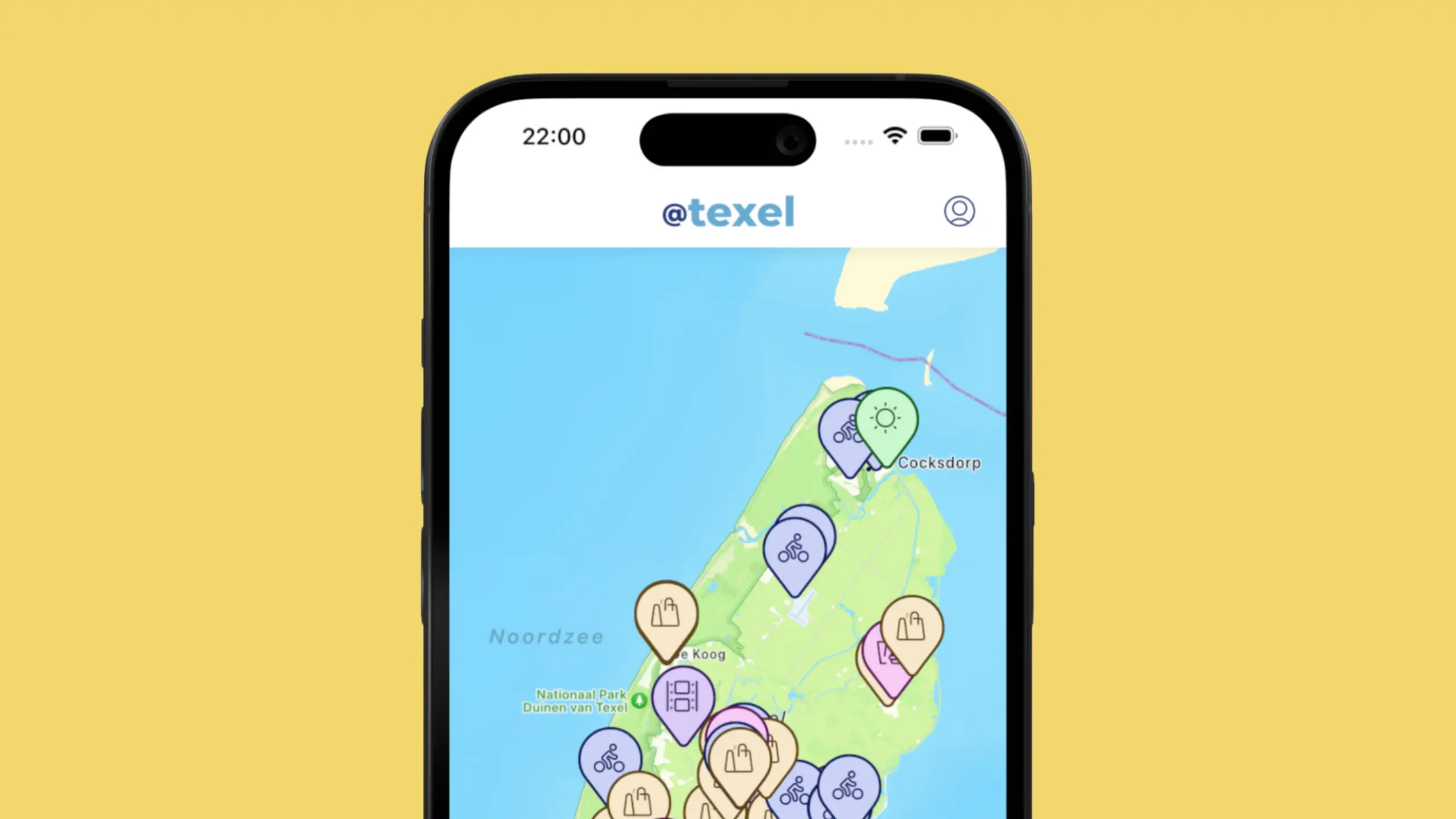 The map in the app