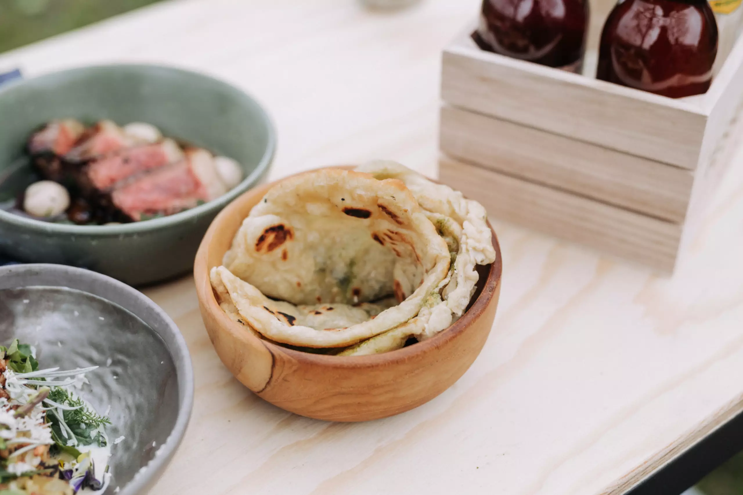 Gerecht met entrecote flatbread en spitskool van Dewi van der Plaats BBQ Battle 4