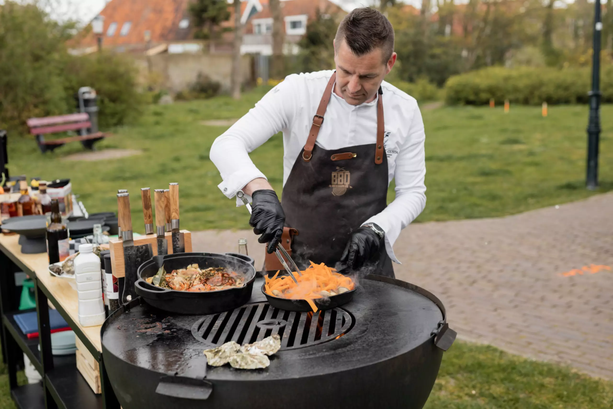 Robin Mosk tijdens de BBQ Battle