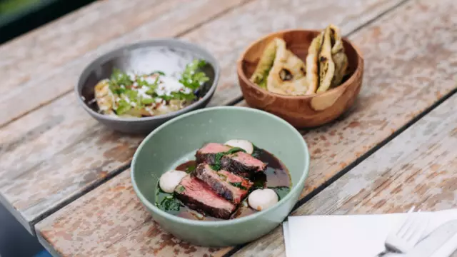 Gerecht met entrecote flatbread en spitskool van Dewi van der Plaats BBQ Battle 2