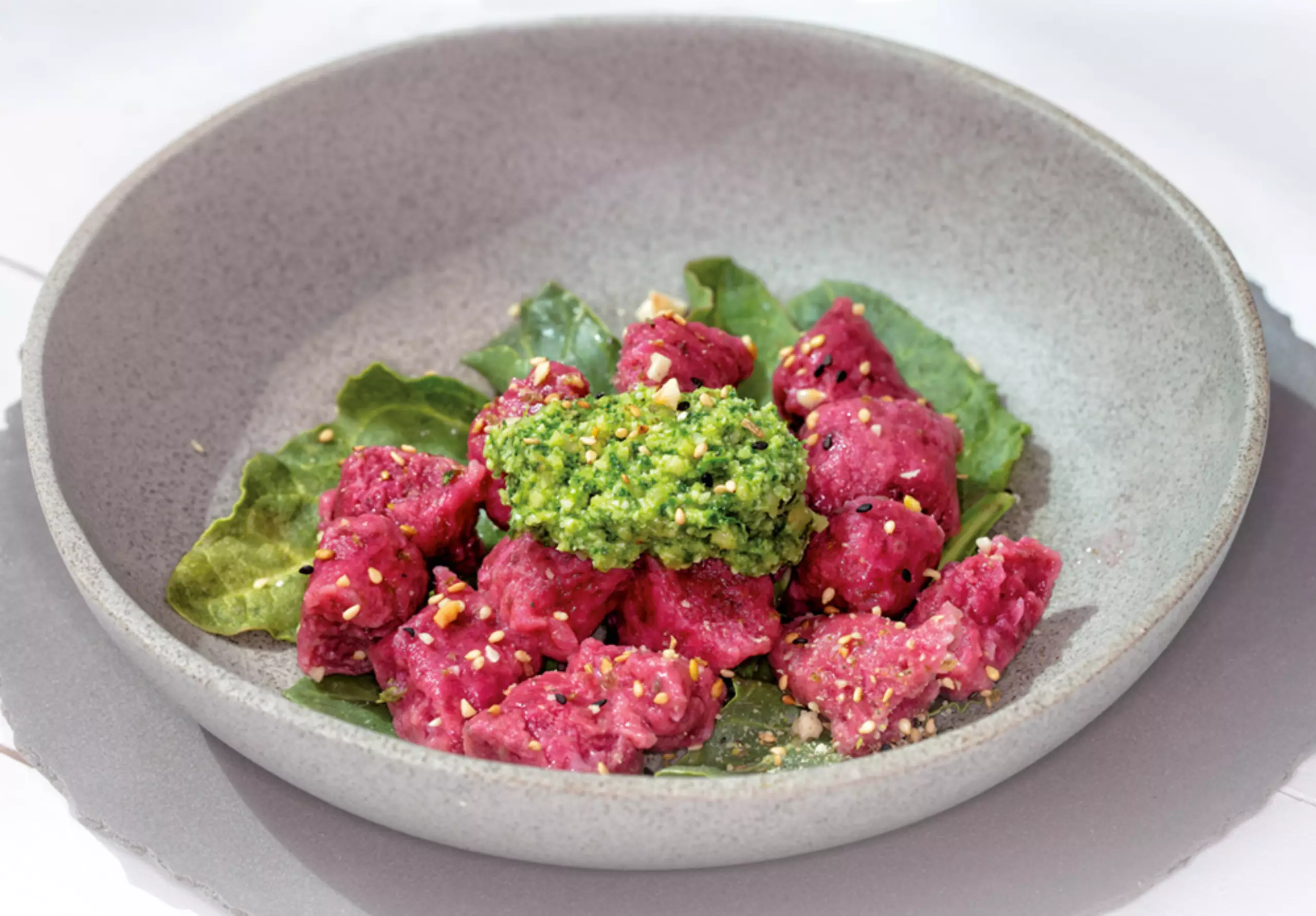 Gnocchi van rode biet
