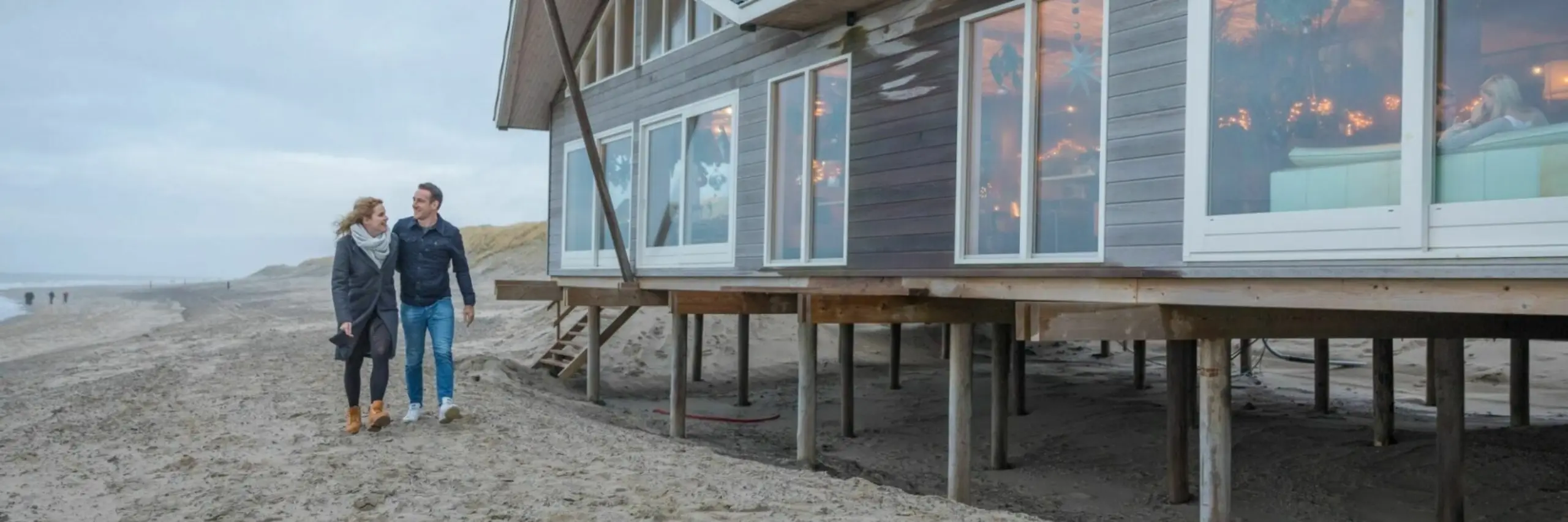 Strandpaviljoen geopend in de winter