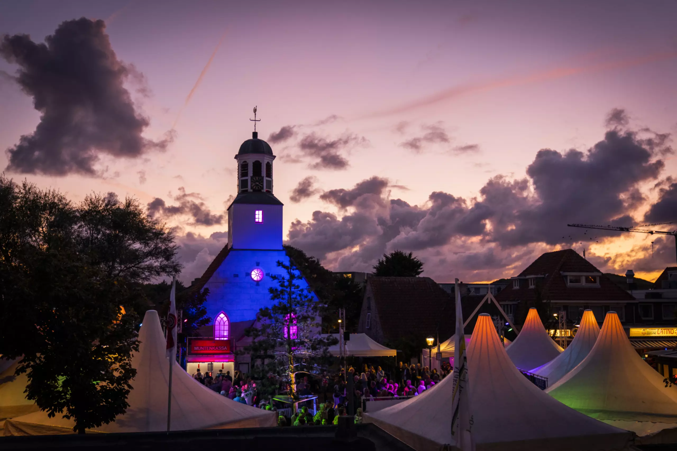 Texel Culinair festival site in the evening