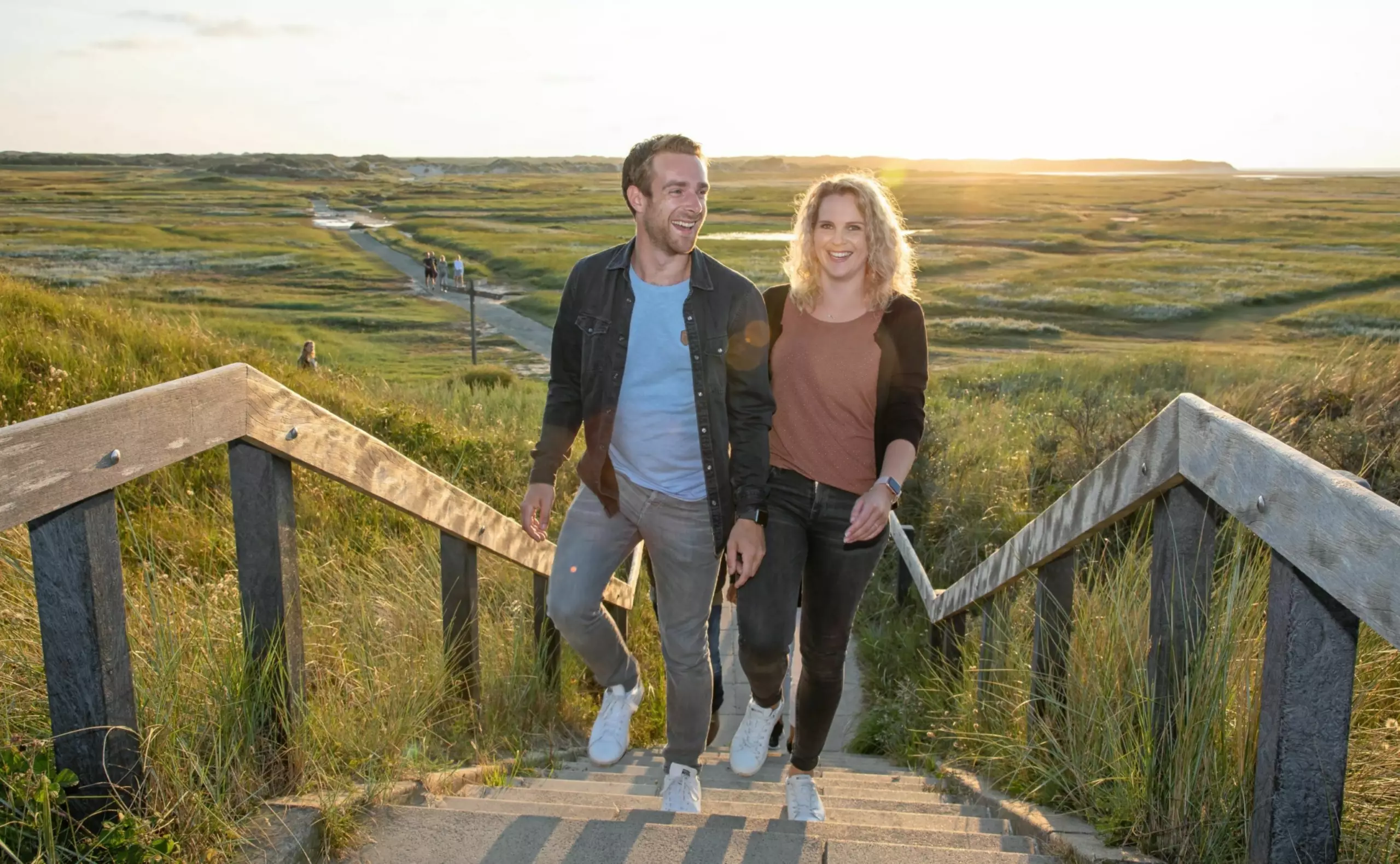 Stel op de trap van De Slufter