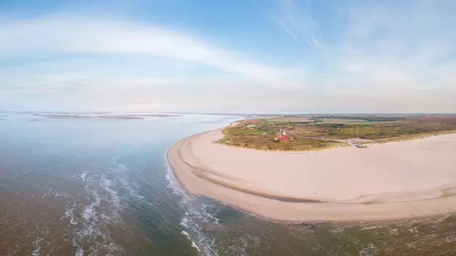 Texel wadden eiland verkleind