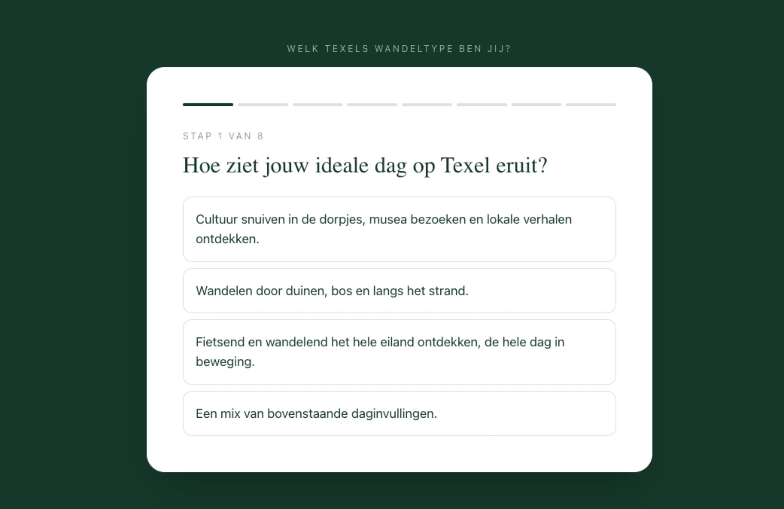 Quiz op wandel nl
