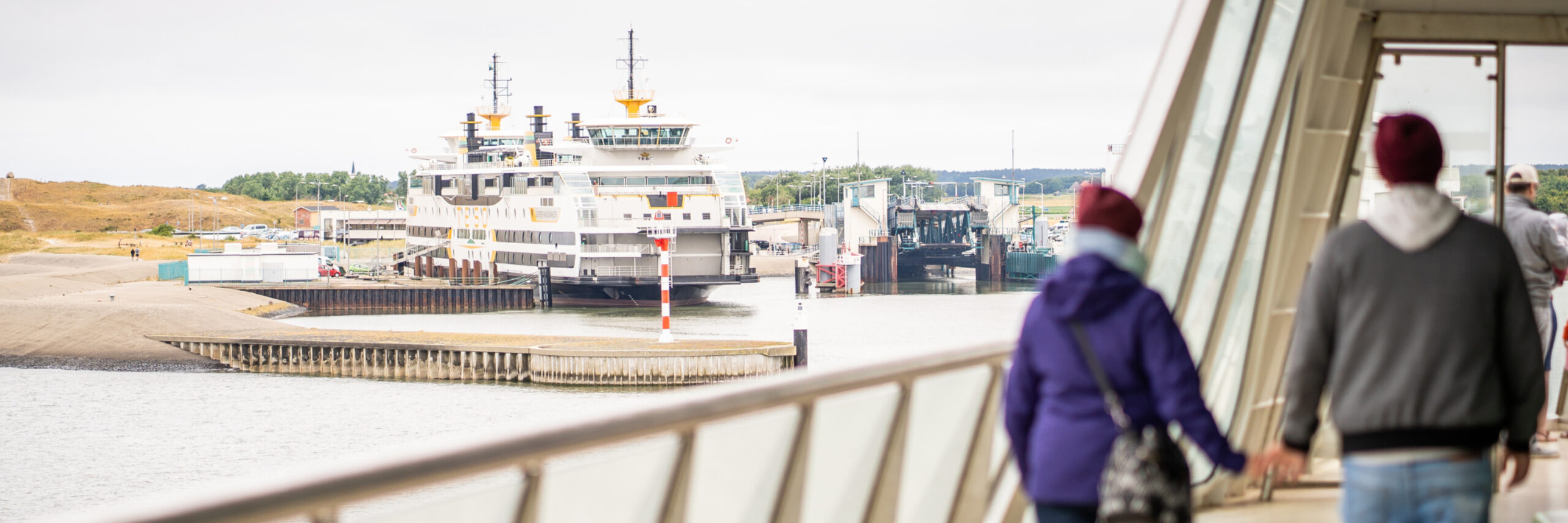 Als voetganger met de boot over