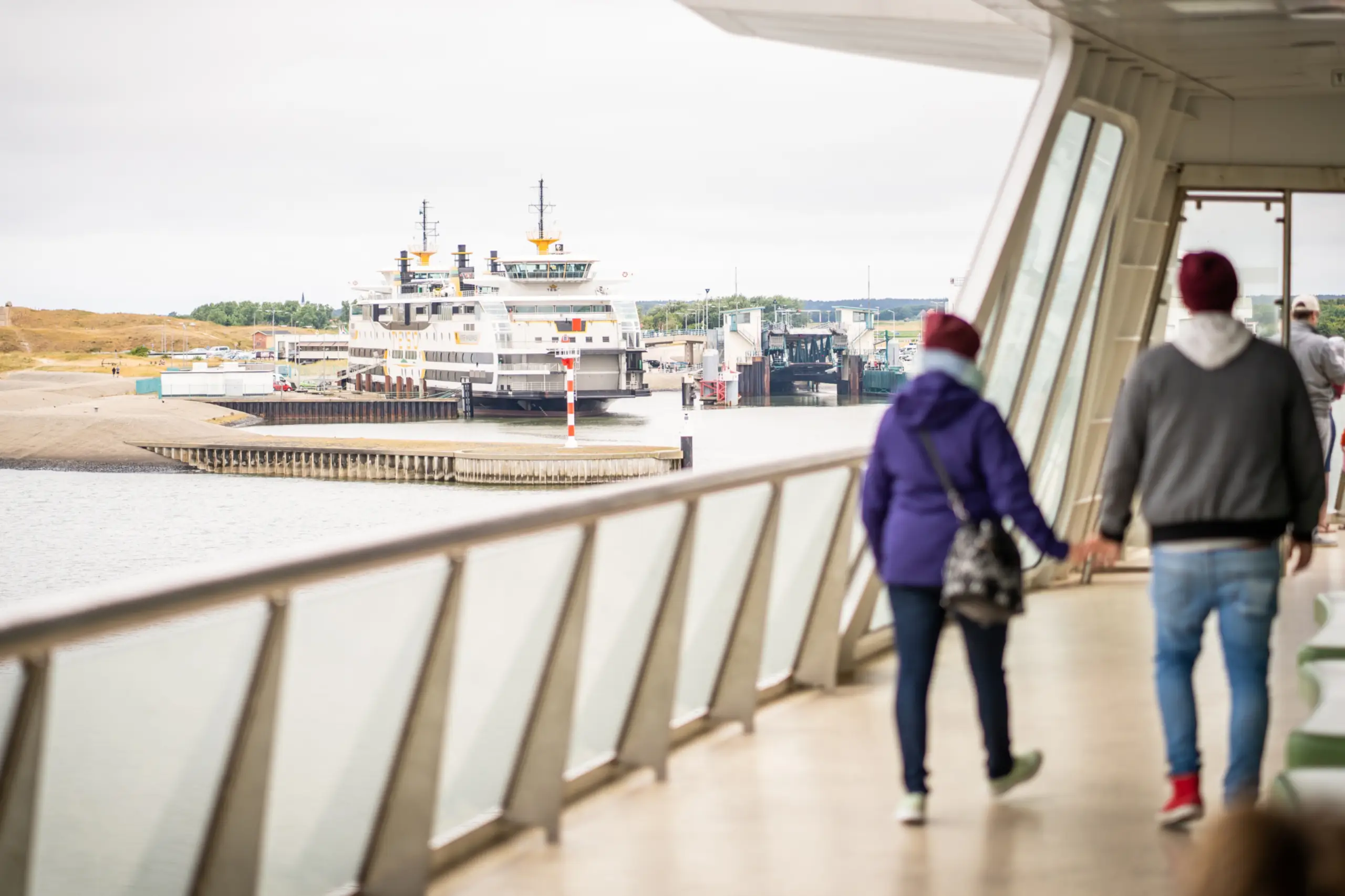 Als voetganger met de boot over