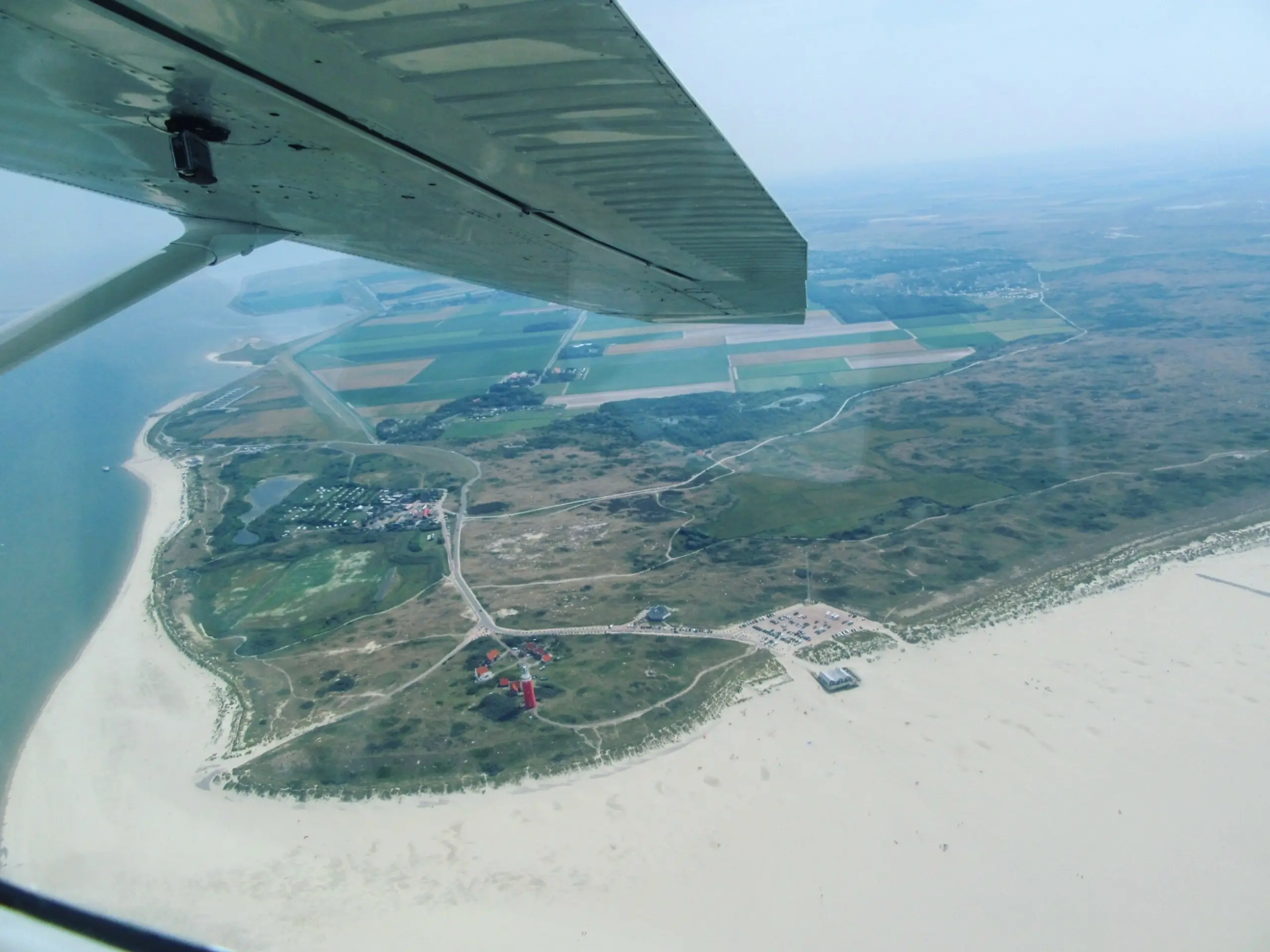 Texel vanuit het vliegtuig