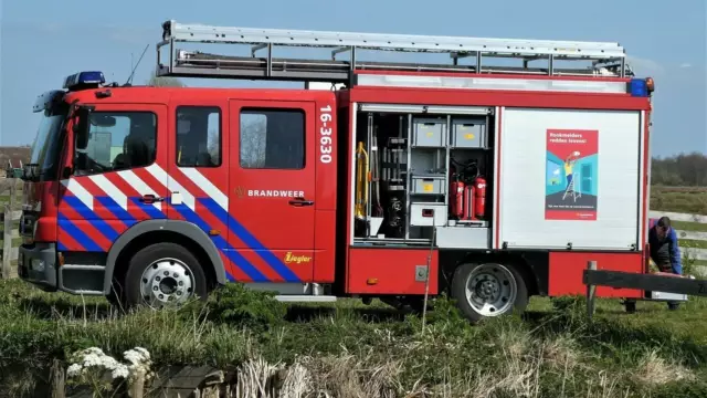 Brandweerauto bij nood VVV Texel