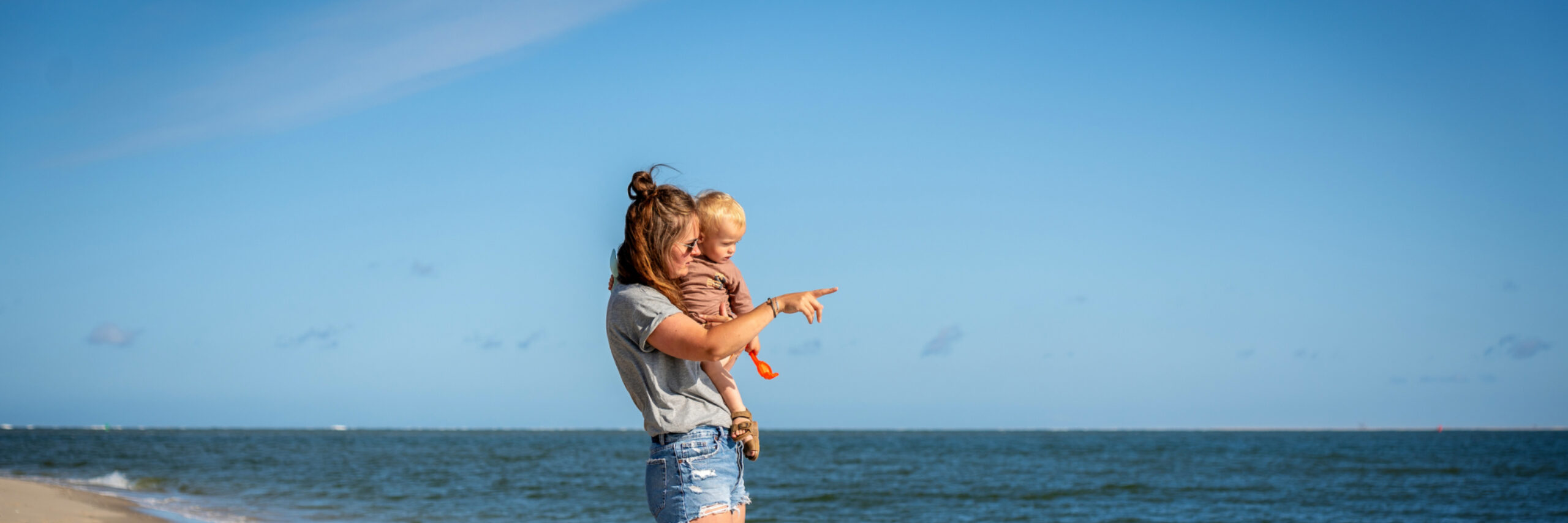 Op het strand