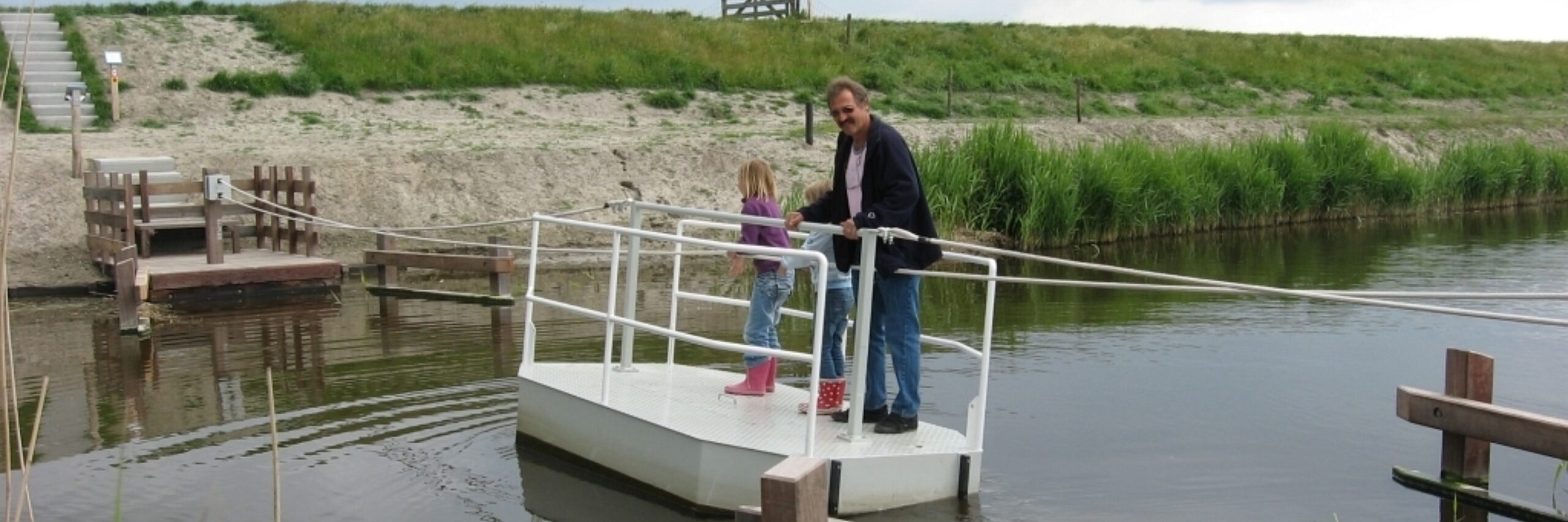 Trekpontje in Eierland op Texel