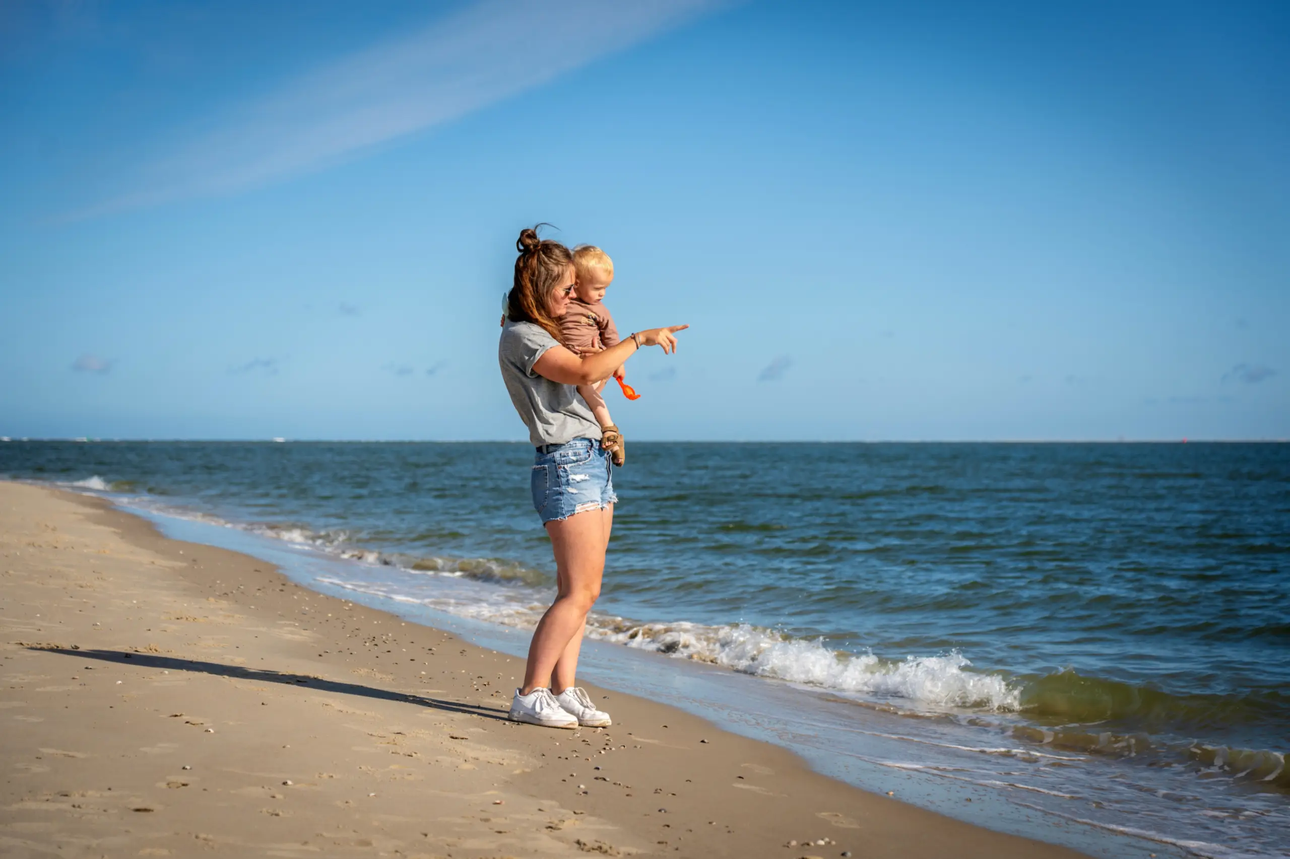 Op het strand