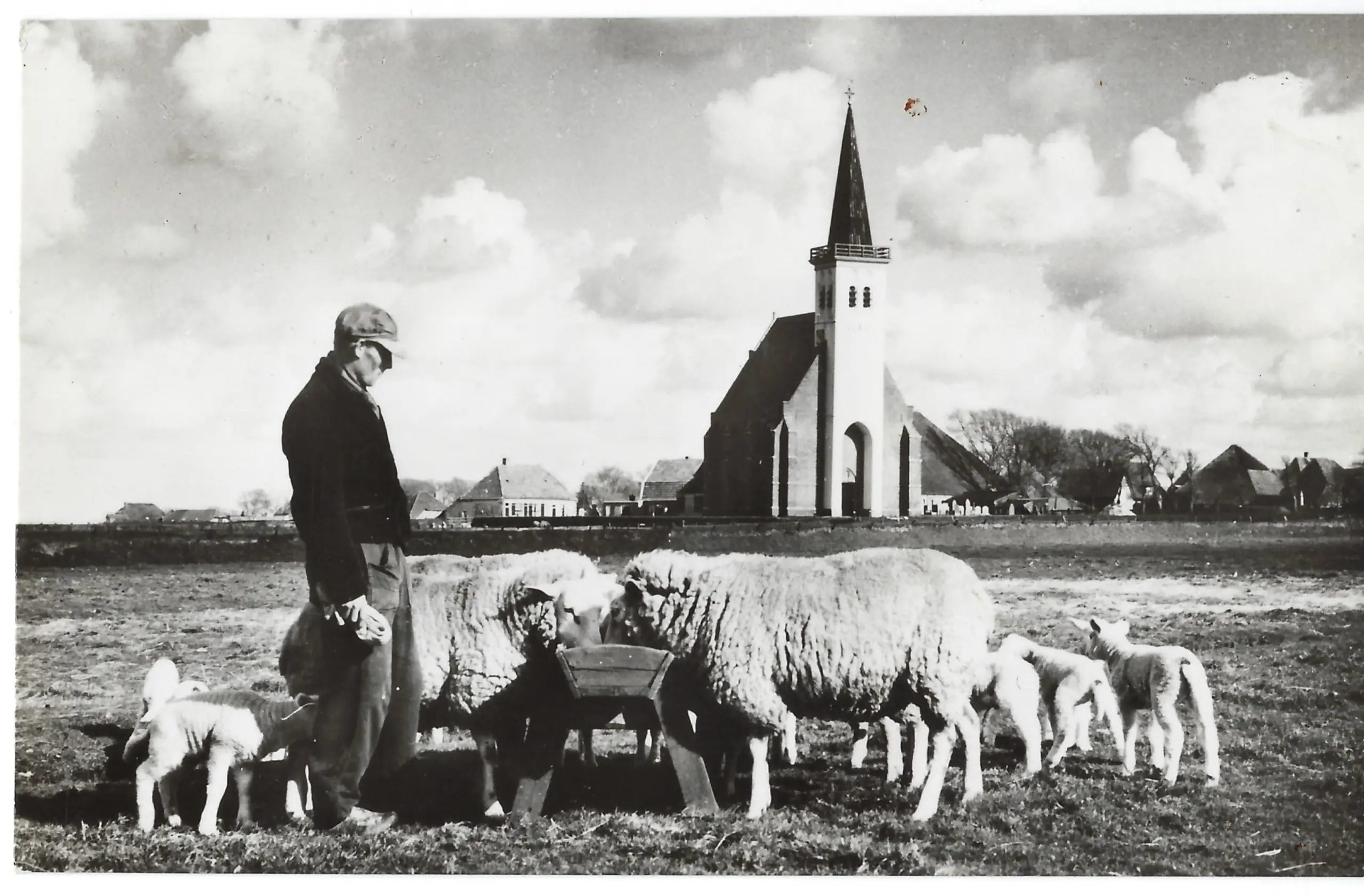 Historische foto van het Hoornder kerkje