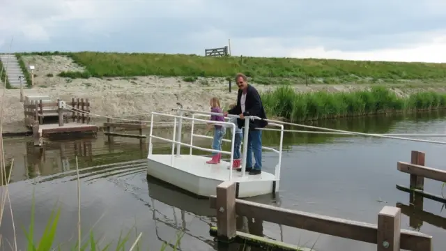 Trekpontje in Eierland op Texel