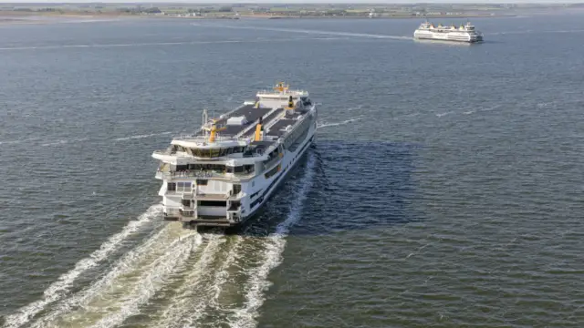 Veerboot onderweg naar Texel