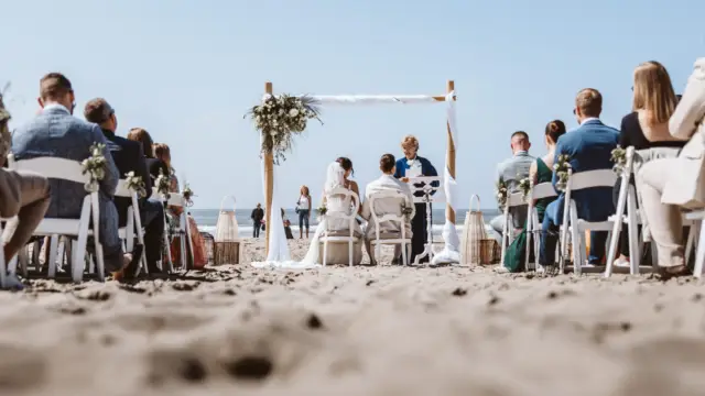 Trauzeremonie direkt am Strand von Texel