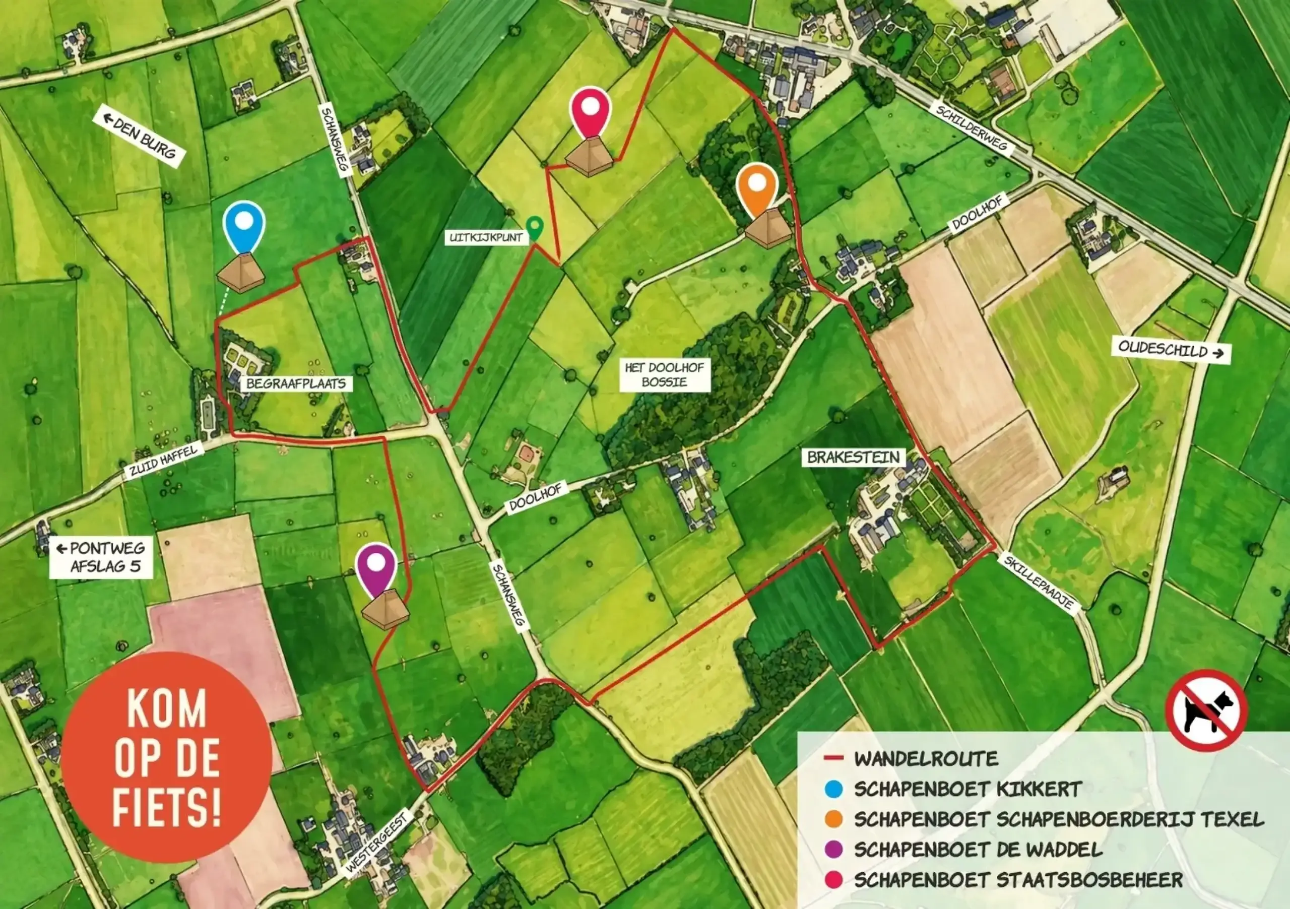 Startpunkten Offnen Dag de Hoge Berg Wanderroute