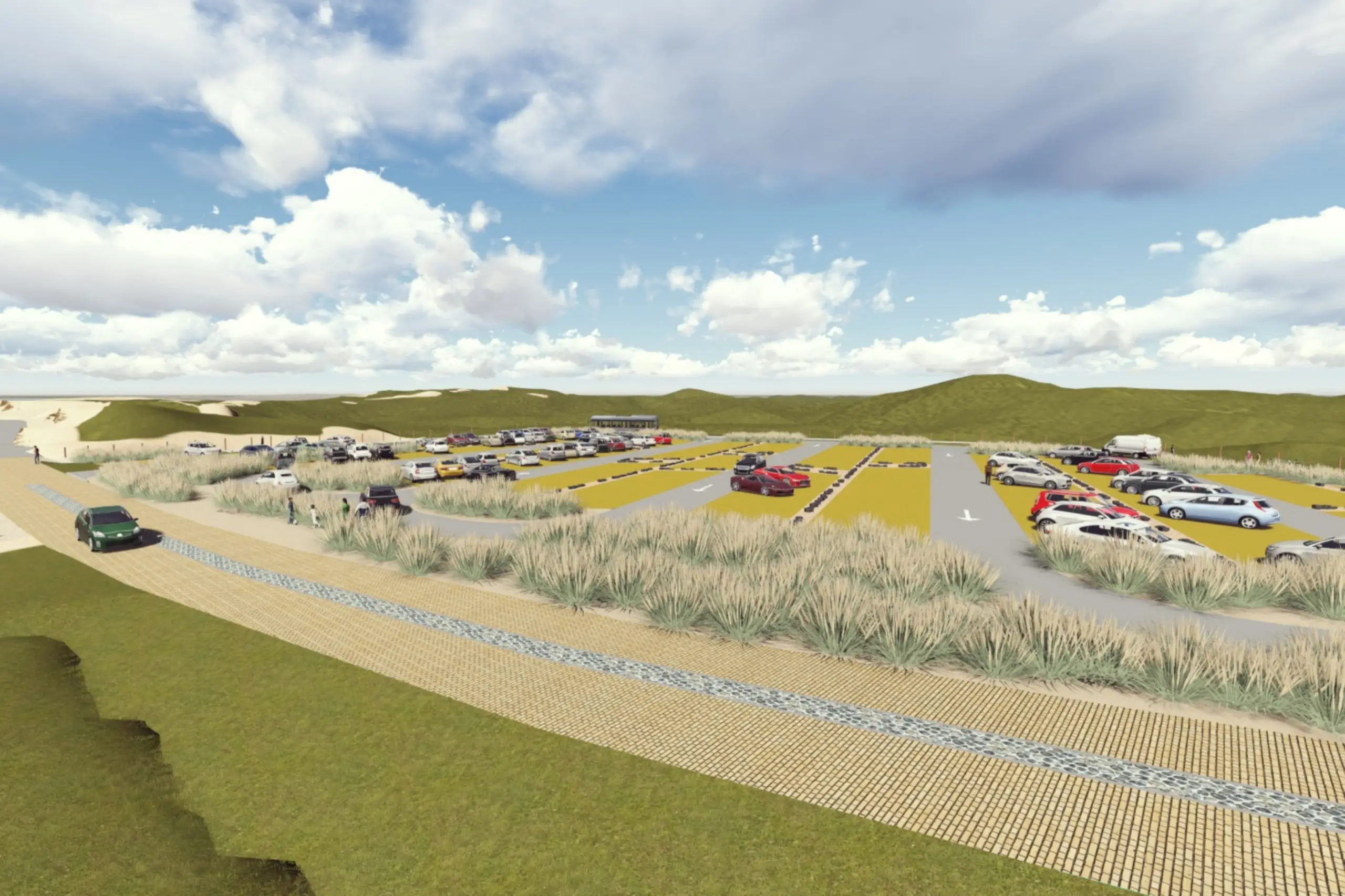 Visual nieuwe situatie parkeerterrein Paal 15